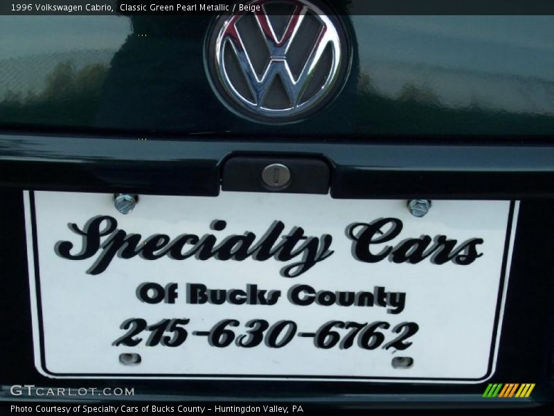 Classic Green Pearl Metallic / Beige 1996 Volkswagen Cabrio