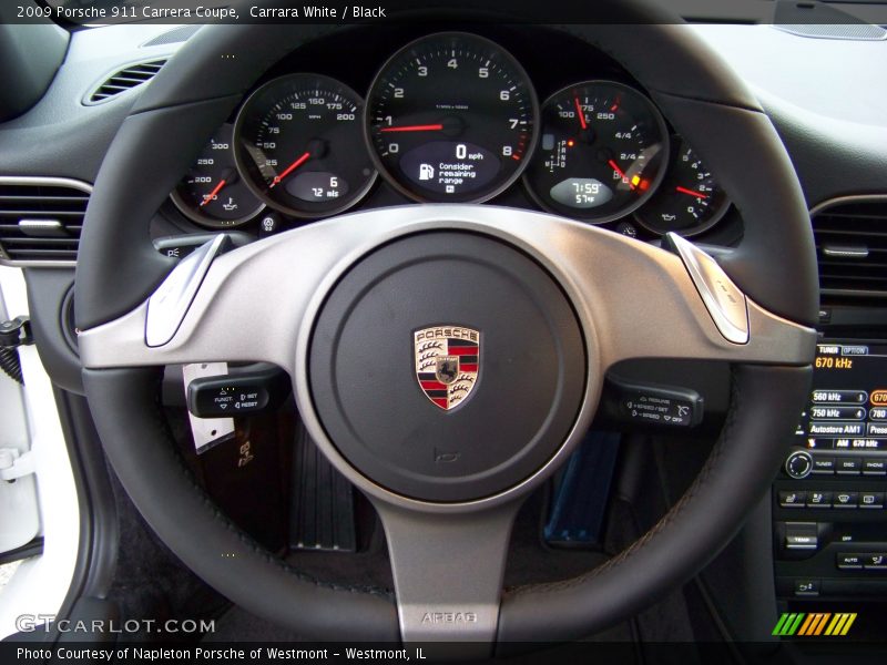 Carrara White / Black 2009 Porsche 911 Carrera Coupe