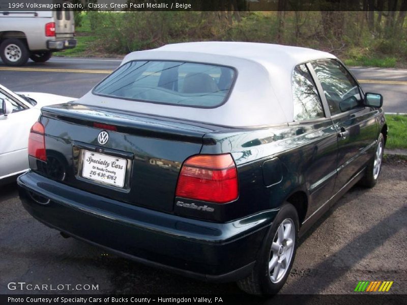 Classic Green Pearl Metallic / Beige 1996 Volkswagen Cabrio