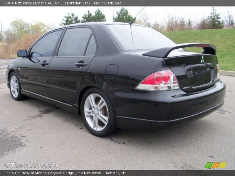 Labrador Black Pearl / Black/Red 2004 Mitsubishi Lancer RALLIART