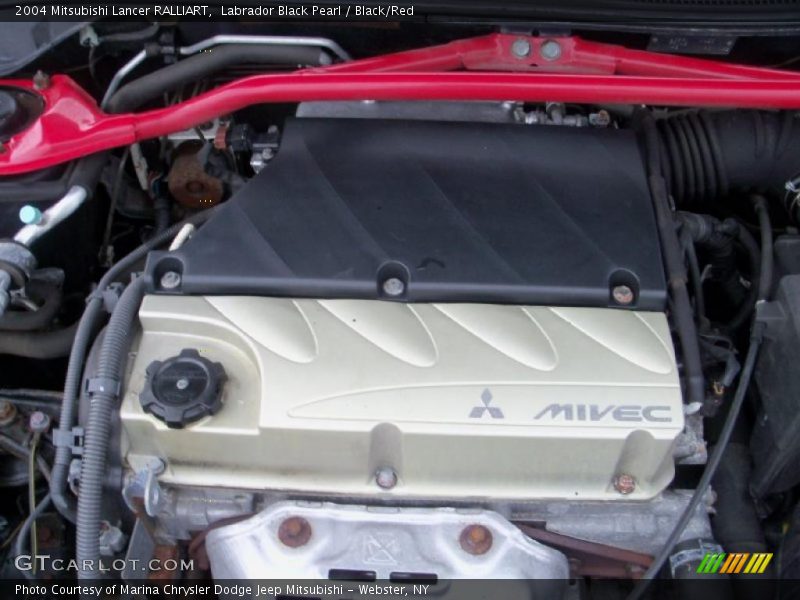 Labrador Black Pearl / Black/Red 2004 Mitsubishi Lancer RALLIART