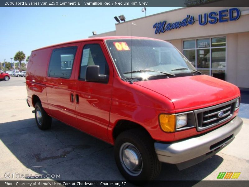 Vermillion Red / Medium Flint Grey 2006 Ford E Series Van E250 Commercial