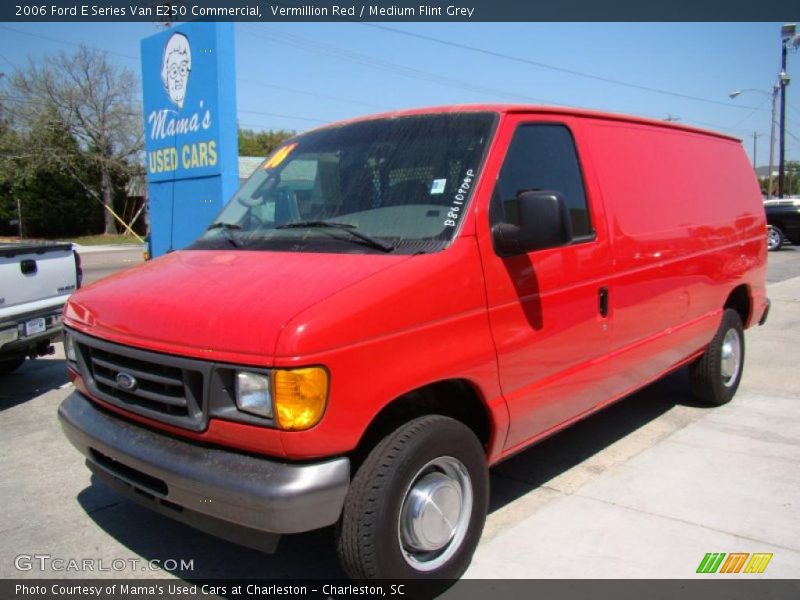 Vermillion Red / Medium Flint Grey 2006 Ford E Series Van E250 Commercial