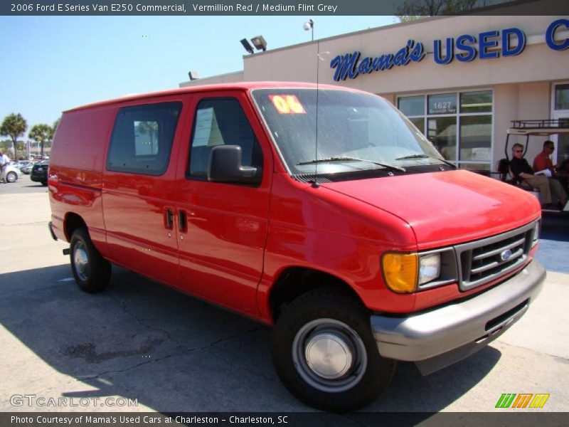 Vermillion Red / Medium Flint Grey 2006 Ford E Series Van E250 Commercial