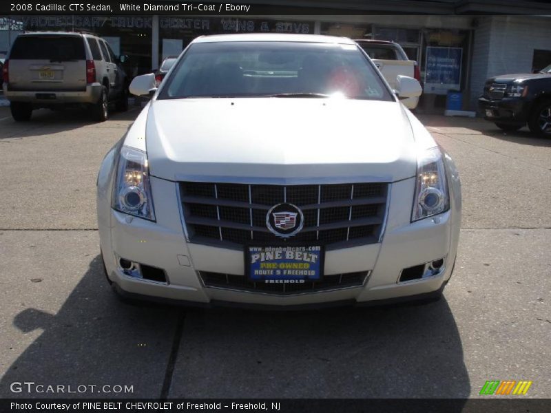 White Diamond Tri-Coat / Ebony 2008 Cadillac CTS Sedan