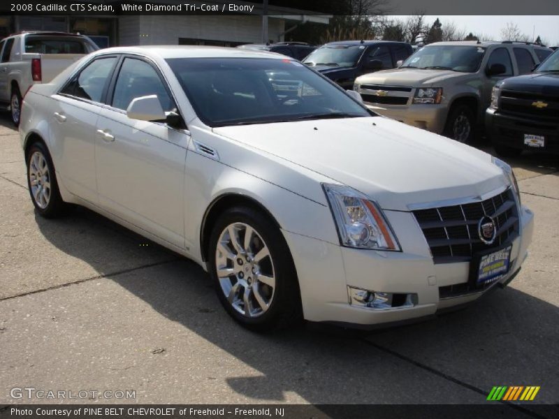 White Diamond Tri-Coat / Ebony 2008 Cadillac CTS Sedan