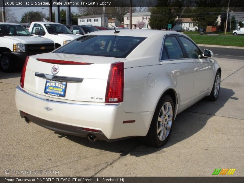 White Diamond Tri-Coat / Ebony 2008 Cadillac CTS Sedan