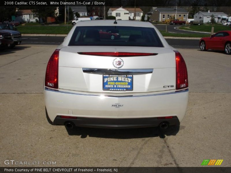 White Diamond Tri-Coat / Ebony 2008 Cadillac CTS Sedan