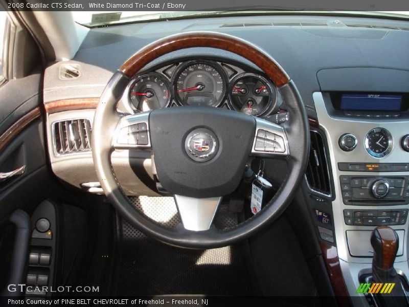 White Diamond Tri-Coat / Ebony 2008 Cadillac CTS Sedan