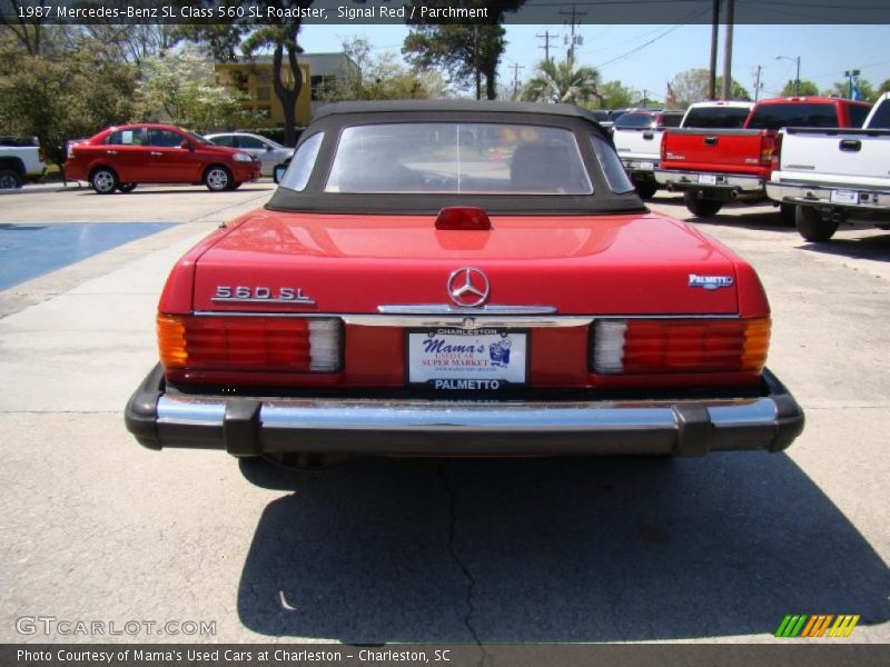 Signal Red / Parchment 1987 Mercedes-Benz SL Class 560 SL Roadster