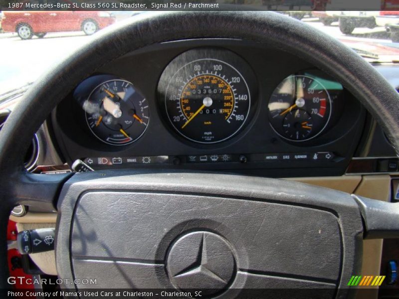 Signal Red / Parchment 1987 Mercedes-Benz SL Class 560 SL Roadster