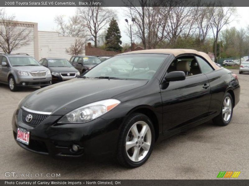 Black / Ivory 2008 Toyota Solara SLE V6 Convertible