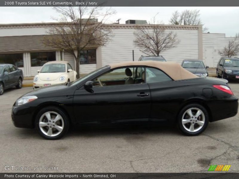 Black / Ivory 2008 Toyota Solara SLE V6 Convertible