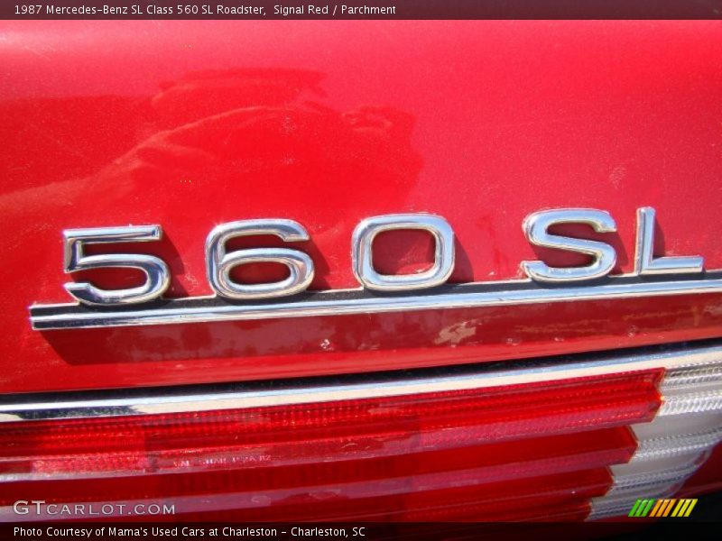 Signal Red / Parchment 1987 Mercedes-Benz SL Class 560 SL Roadster