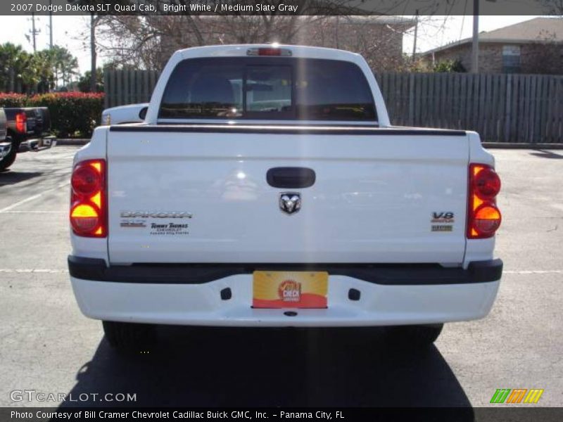 Bright White / Medium Slate Gray 2007 Dodge Dakota SLT Quad Cab