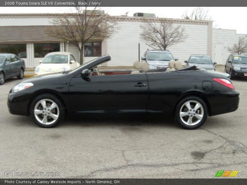 Black / Ivory 2008 Toyota Solara SLE V6 Convertible
