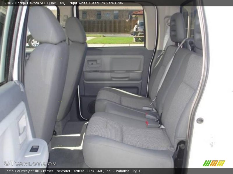 Bright White / Medium Slate Gray 2007 Dodge Dakota SLT Quad Cab