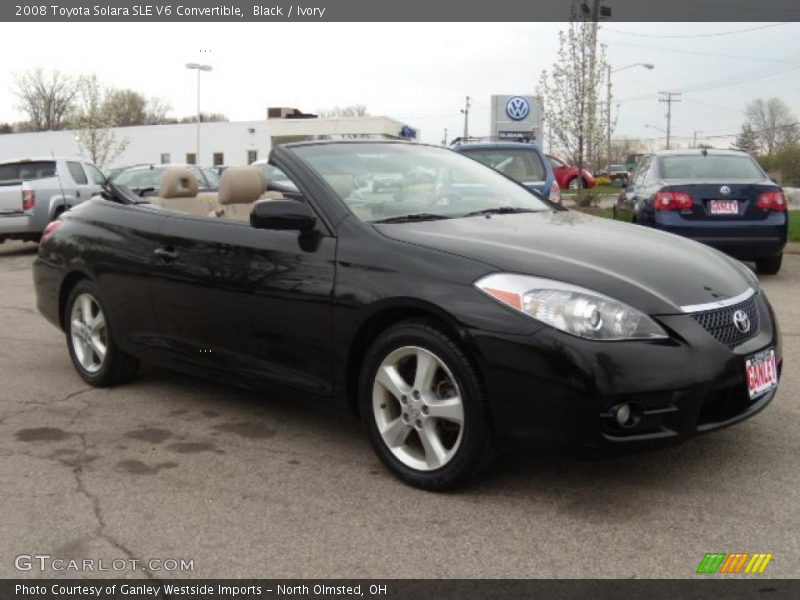 Black / Ivory 2008 Toyota Solara SLE V6 Convertible