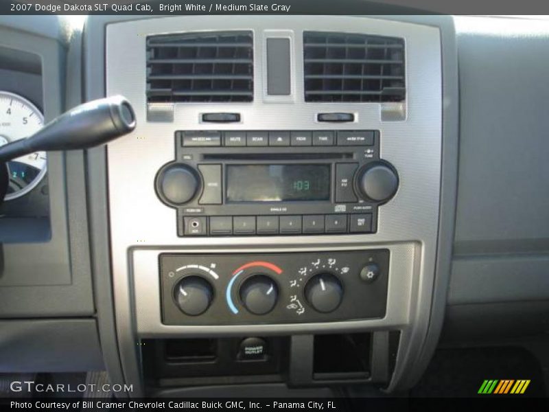 Bright White / Medium Slate Gray 2007 Dodge Dakota SLT Quad Cab