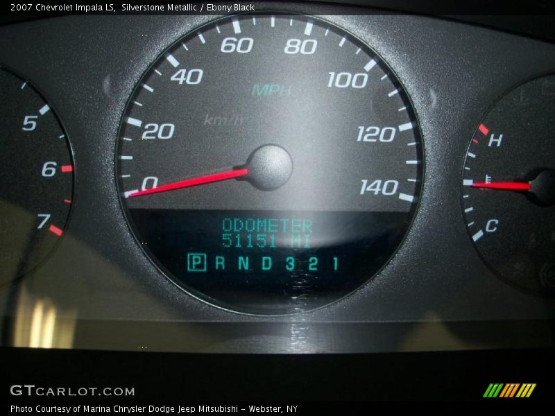 Silverstone Metallic / Ebony Black 2007 Chevrolet Impala LS