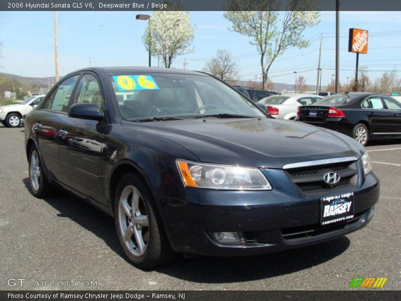 Deepwater Blue / Beige 2006 Hyundai Sonata GLS V6
