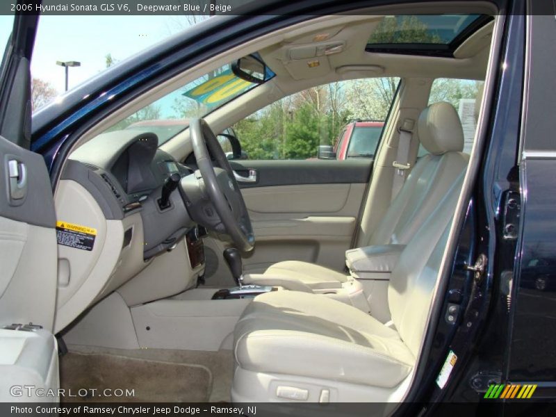 Deepwater Blue / Beige 2006 Hyundai Sonata GLS V6