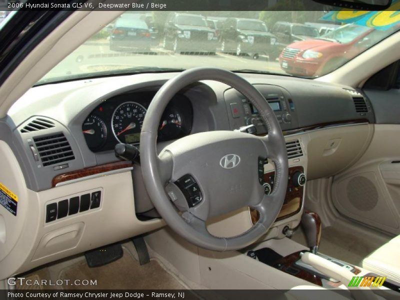 Deepwater Blue / Beige 2006 Hyundai Sonata GLS V6