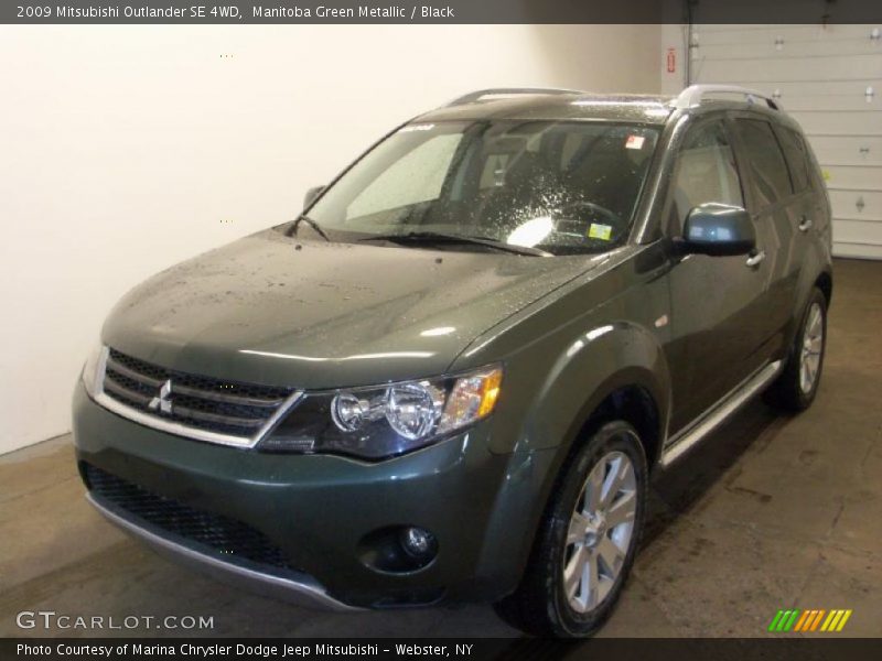 Manitoba Green Metallic / Black 2009 Mitsubishi Outlander SE 4WD