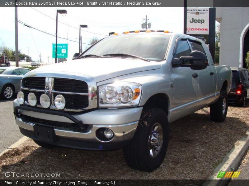 Bright Silver Metallic / Medium Slate Gray 2007 Dodge Ram 3500 SLT Mega Cab 4x4