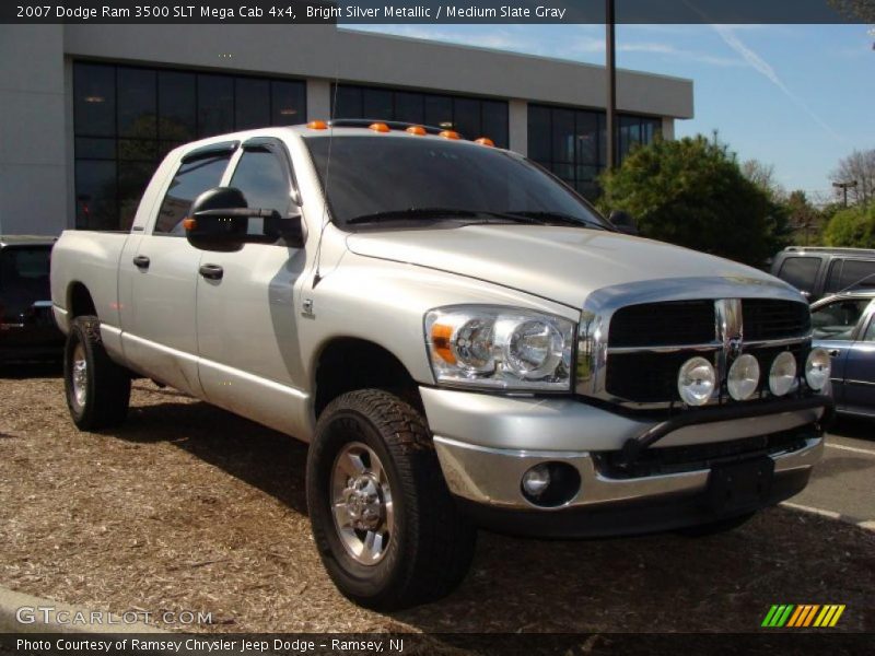Bright Silver Metallic / Medium Slate Gray 2007 Dodge Ram 3500 SLT Mega Cab 4x4