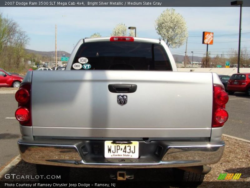 Bright Silver Metallic / Medium Slate Gray 2007 Dodge Ram 3500 SLT Mega Cab 4x4