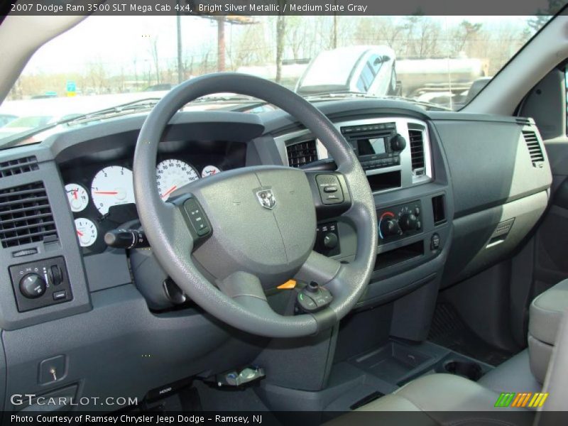 Bright Silver Metallic / Medium Slate Gray 2007 Dodge Ram 3500 SLT Mega Cab 4x4