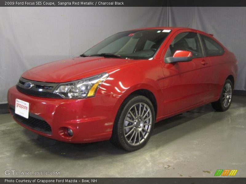 Sangria Red Metallic / Charcoal Black 2009 Ford Focus SES Coupe