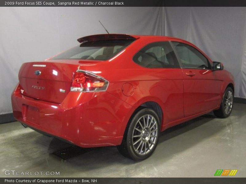 Sangria Red Metallic / Charcoal Black 2009 Ford Focus SES Coupe