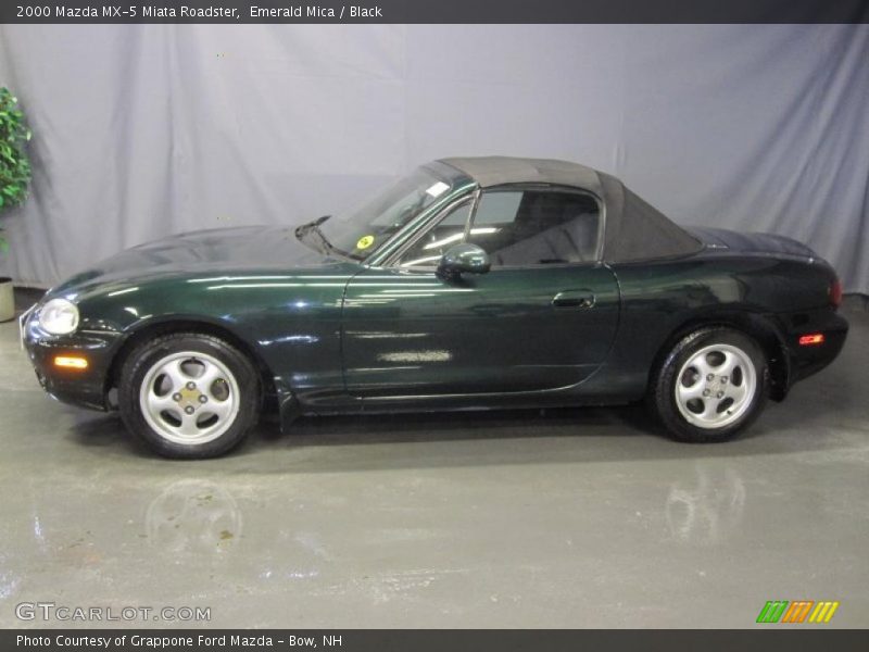 Emerald Mica / Black 2000 Mazda MX-5 Miata Roadster