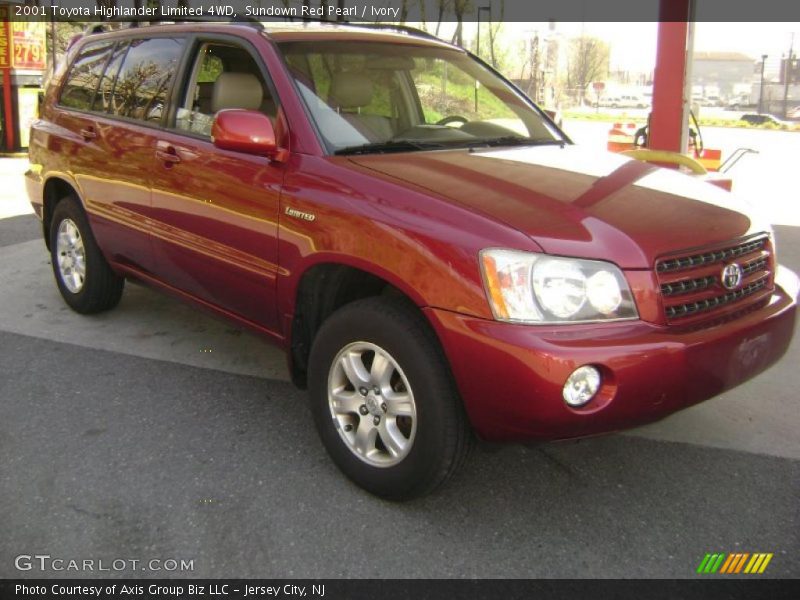 Sundown Red Pearl / Ivory 2001 Toyota Highlander Limited 4WD