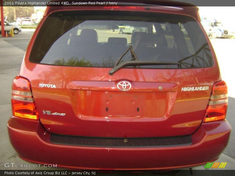 Sundown Red Pearl / Ivory 2001 Toyota Highlander Limited 4WD