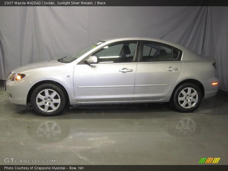 Sunlight Silver Metallic / Black 2007 Mazda MAZDA3 i Sedan