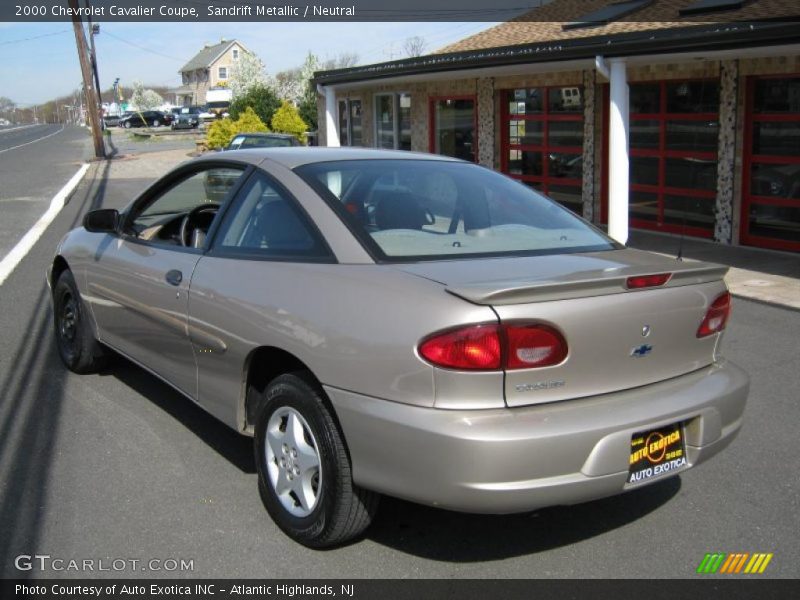 Sandrift Metallic / Neutral 2000 Chevrolet Cavalier Coupe