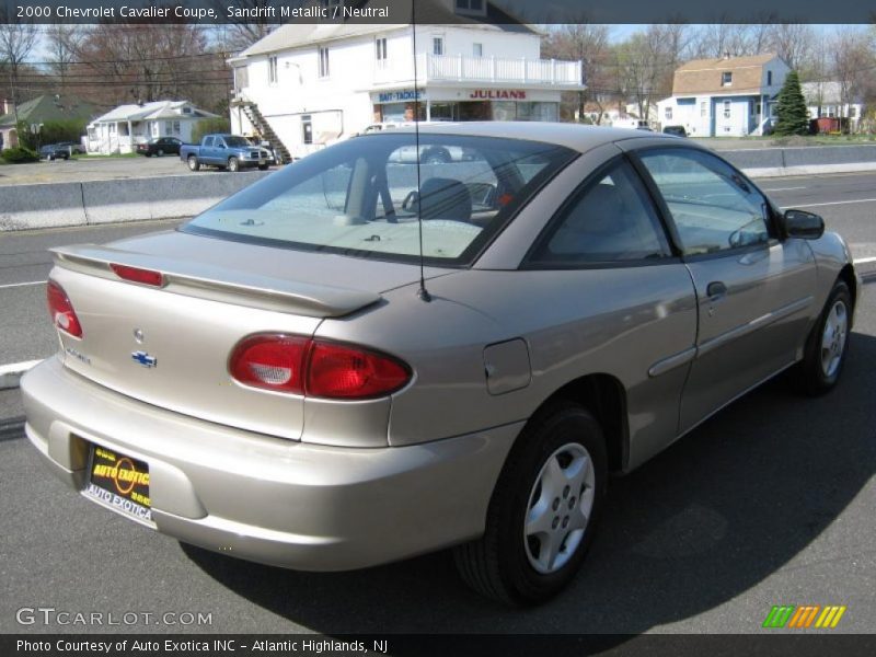 Sandrift Metallic / Neutral 2000 Chevrolet Cavalier Coupe