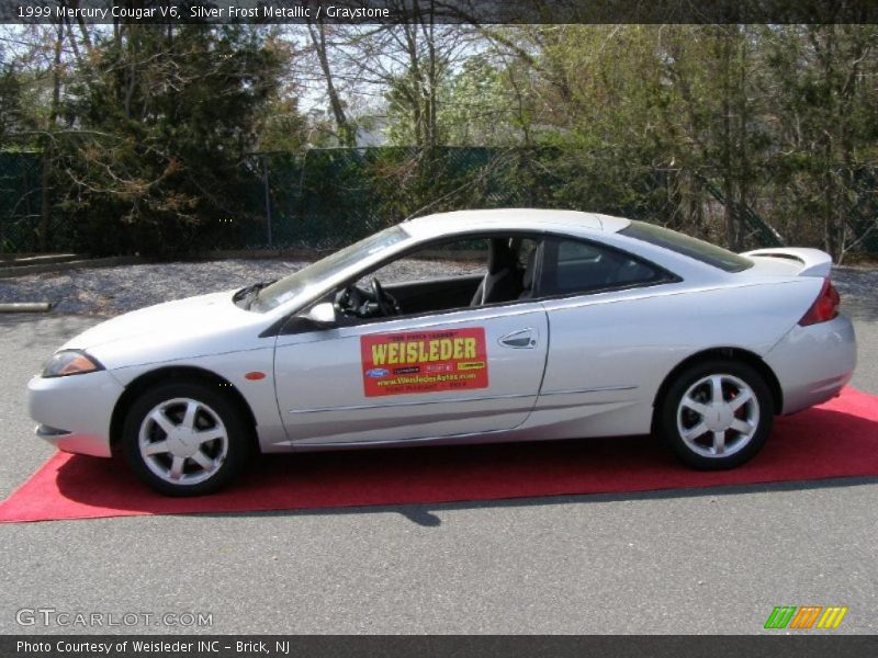 Silver Frost Metallic / Graystone 1999 Mercury Cougar V6