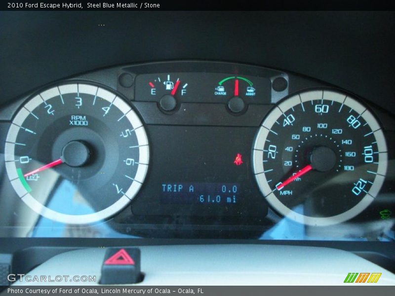 Steel Blue Metallic / Stone 2010 Ford Escape Hybrid