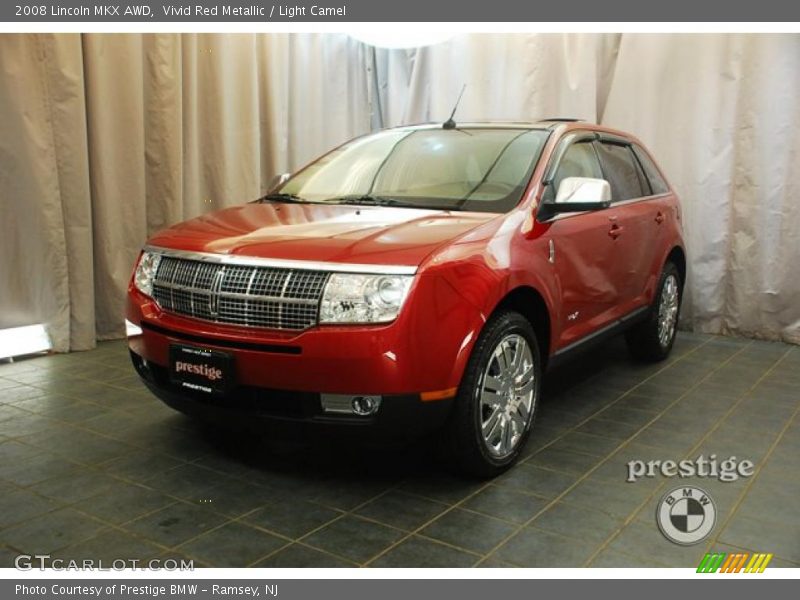 Vivid Red Metallic / Light Camel 2008 Lincoln MKX AWD