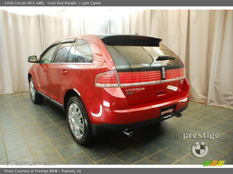 Vivid Red Metallic / Light Camel 2008 Lincoln MKX AWD