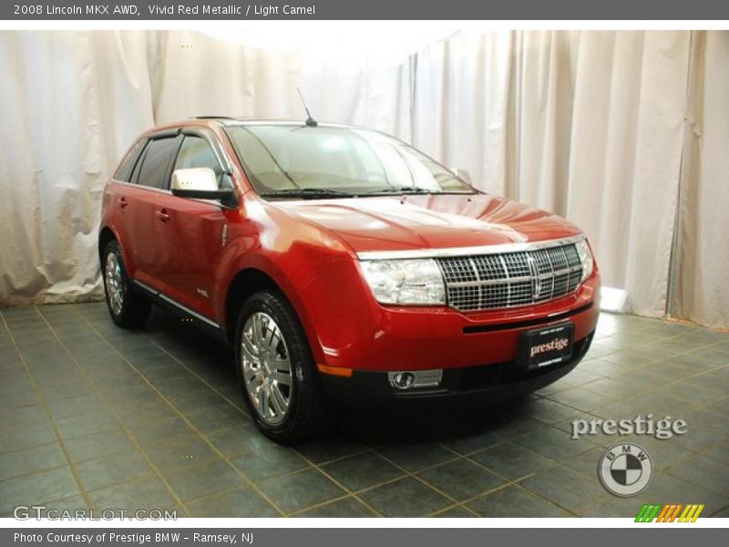 Vivid Red Metallic / Light Camel 2008 Lincoln MKX AWD