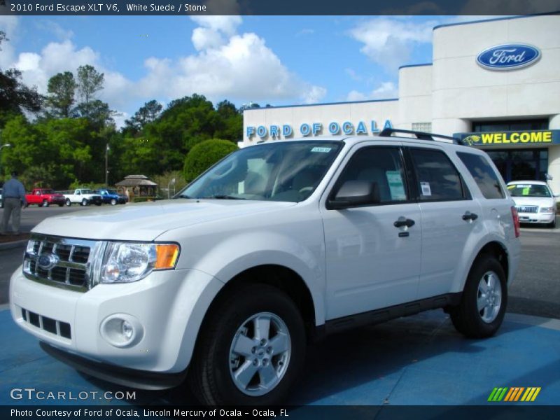 White Suede / Stone 2010 Ford Escape XLT V6