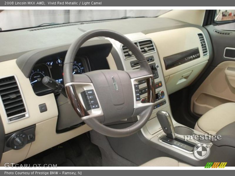 Vivid Red Metallic / Light Camel 2008 Lincoln MKX AWD