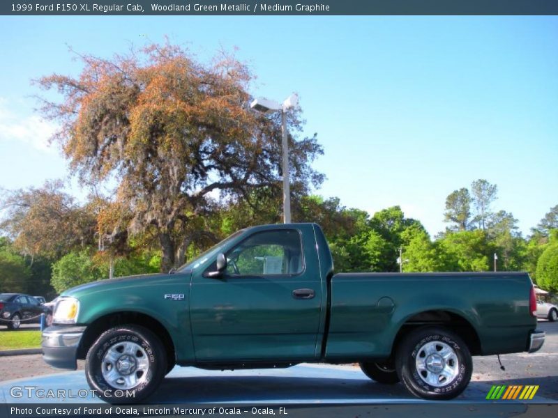 Woodland Green Metallic / Medium Graphite 1999 Ford F150 XL Regular Cab