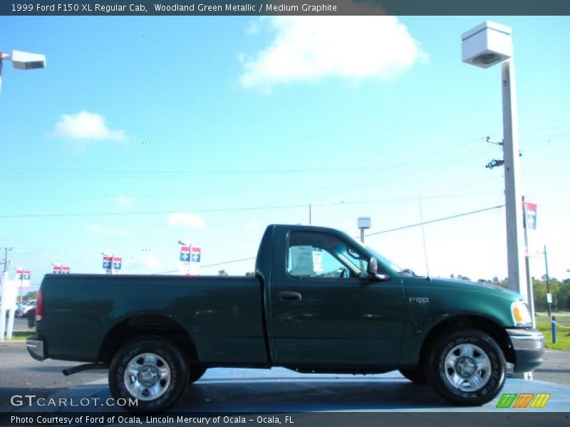 Woodland Green Metallic / Medium Graphite 1999 Ford F150 XL Regular Cab