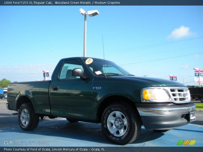 Woodland Green Metallic / Medium Graphite 1999 Ford F150 XL Regular Cab